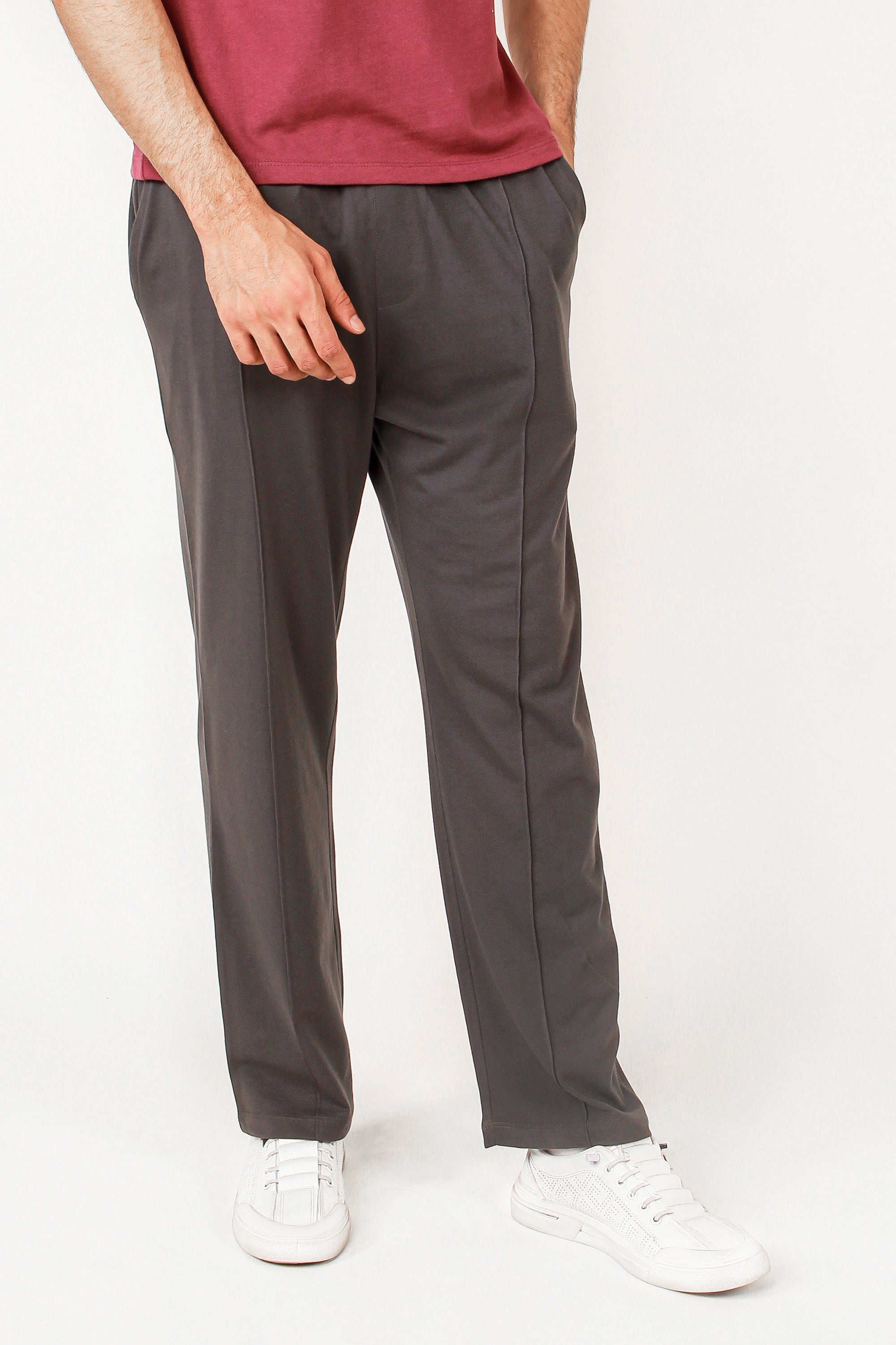 Charcoal Regular Fit Men Trouser