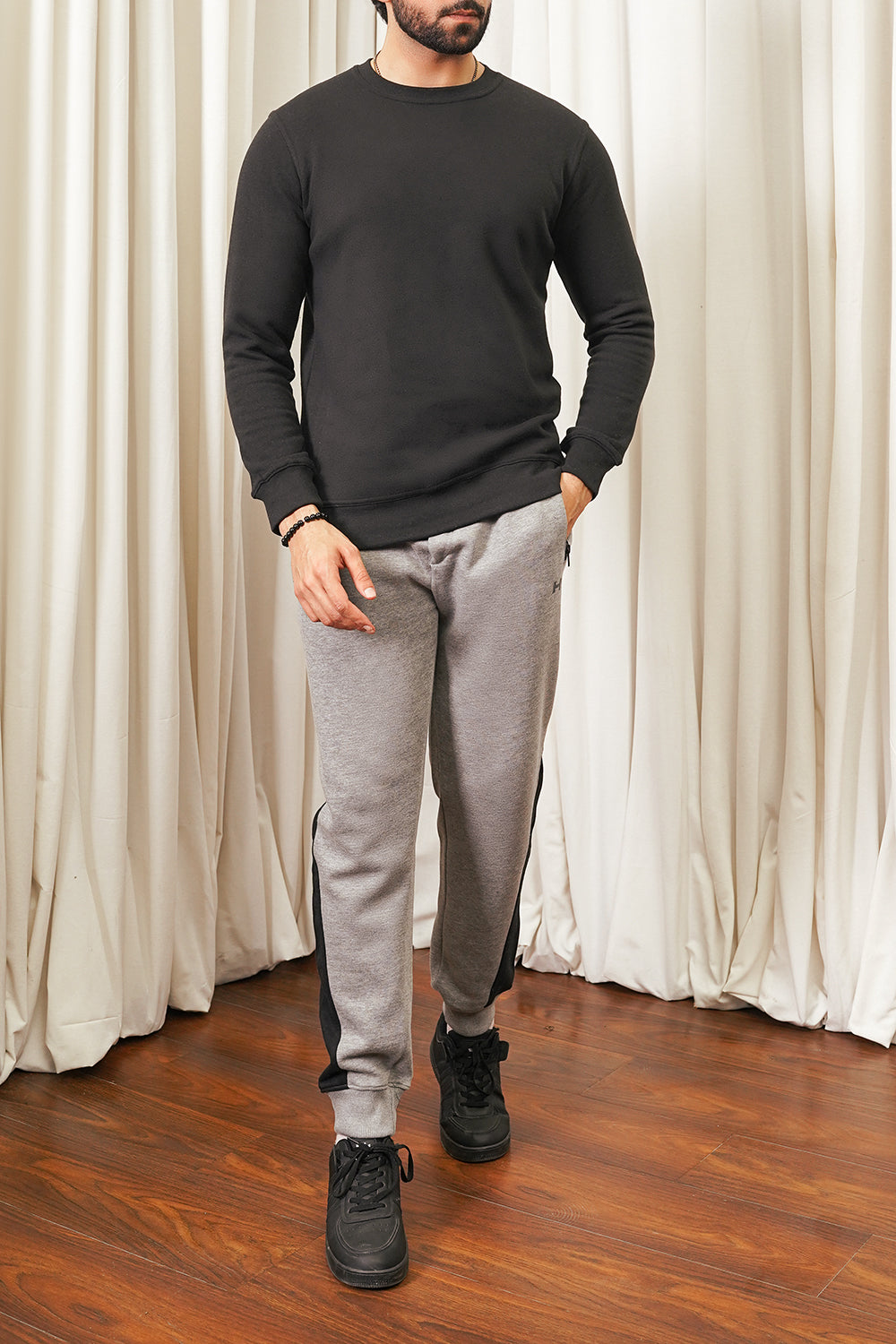 Dark Grey Mens Trouser