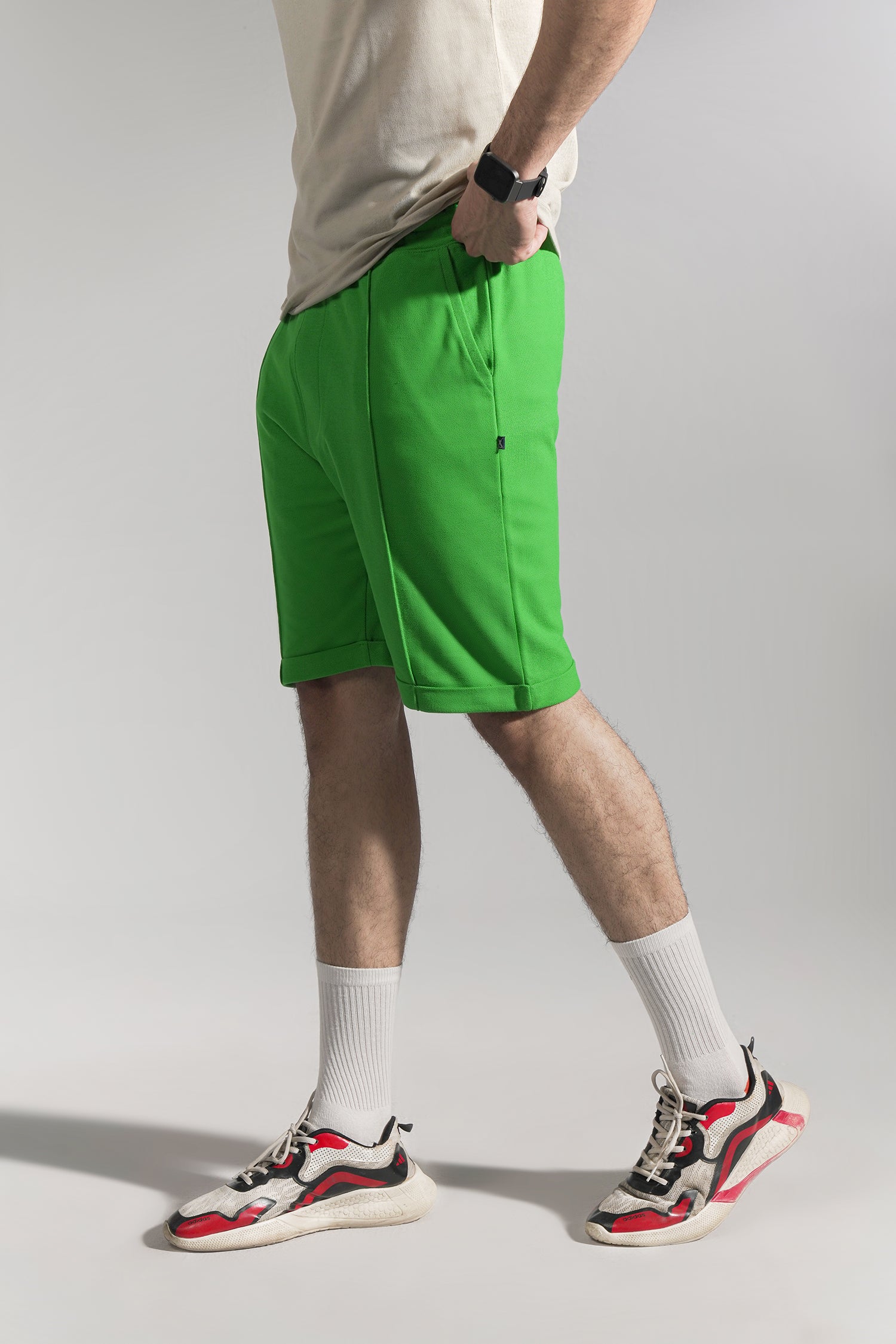 Green Men Pique Shorts