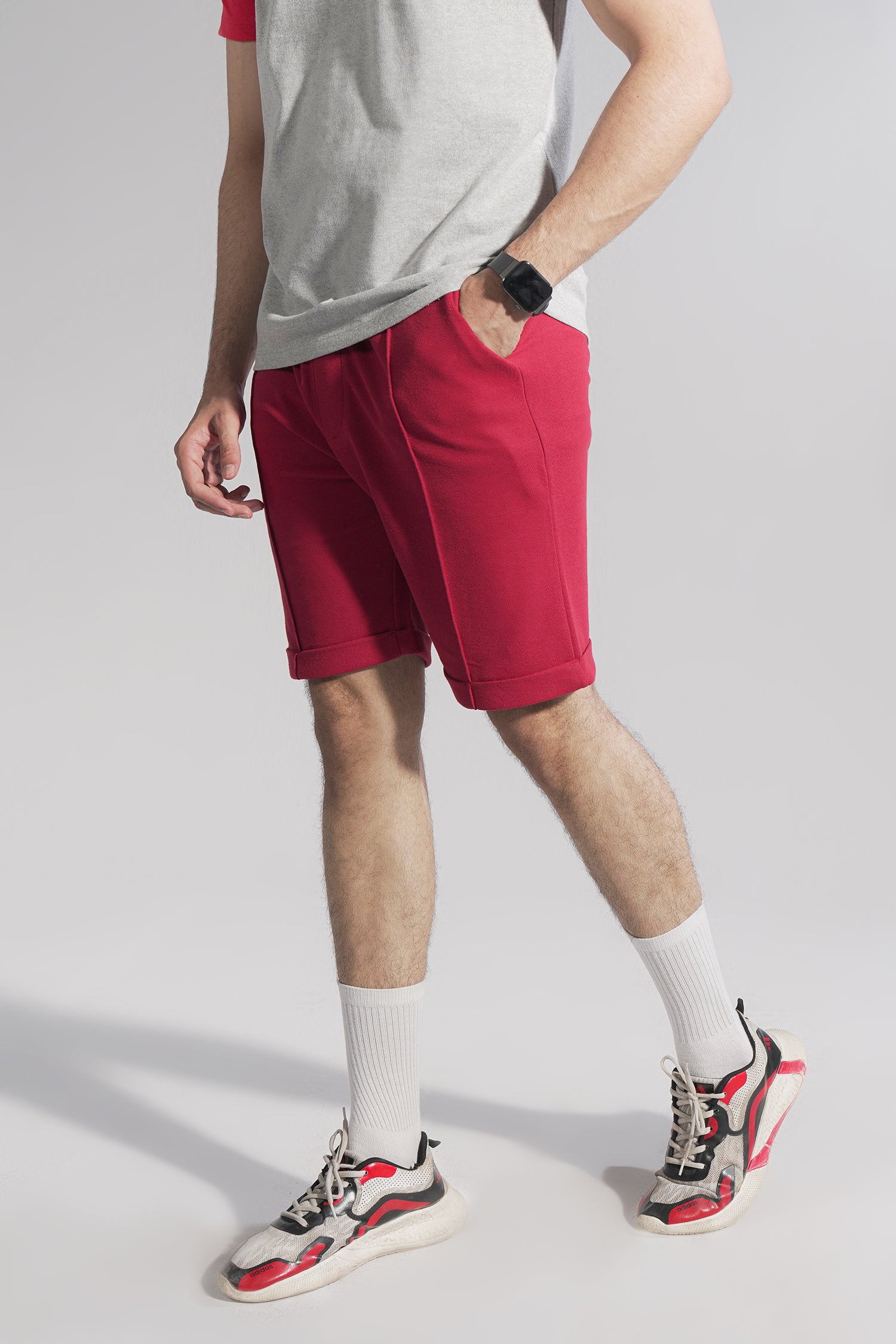 Red Men Pique Shorts