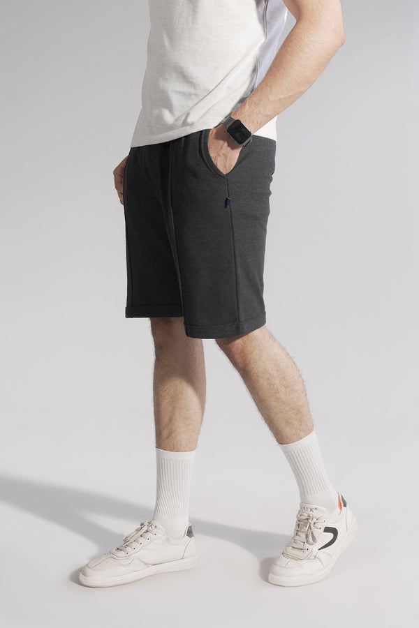 Charcoal Men Pique Shorts