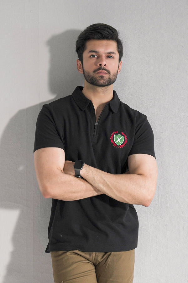 Vintage Black Polo For Men