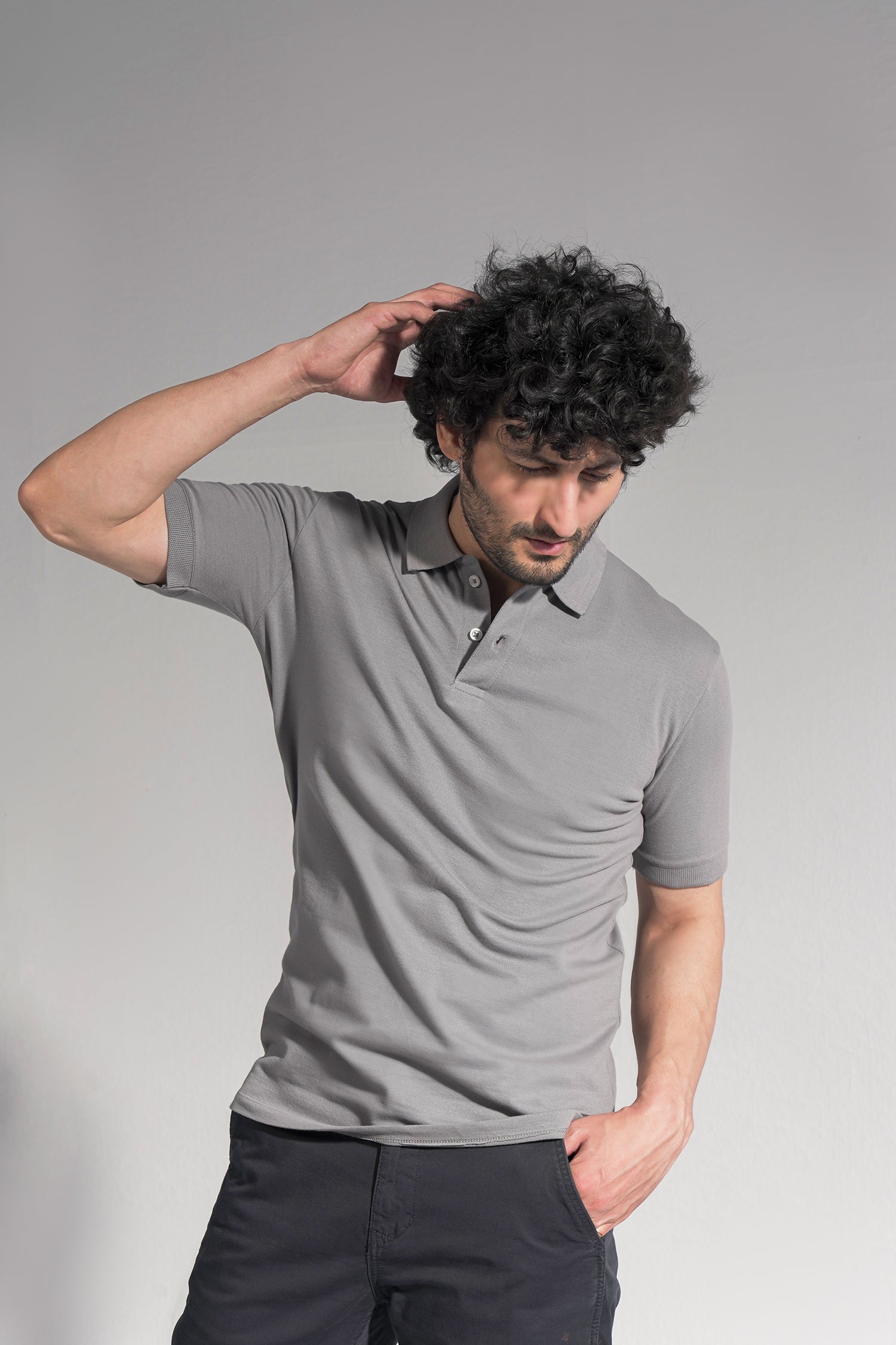 Jacquard Collar Pique Polo