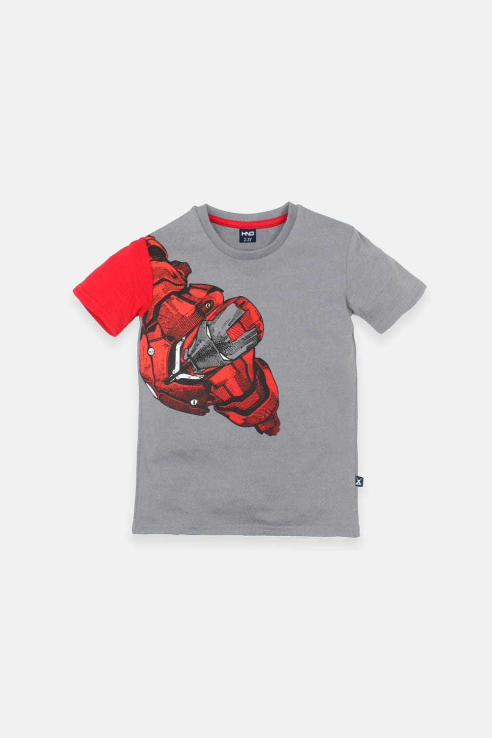 Hope Not Out by Shahid Afridi Boys Knit T-Shirt Boys Grey Iron Man T-Shirt