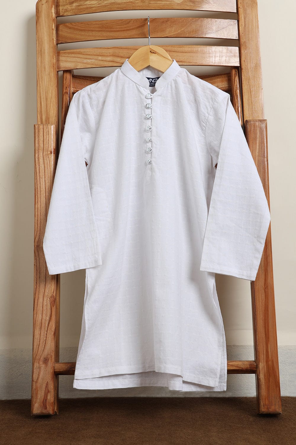 Hope Not Out by Shahid Afridi Eastern Boys Kurta White Kurta With Loop Buttons