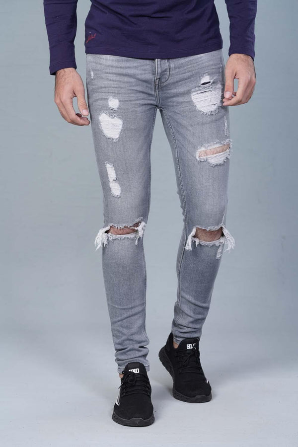 Jeans - Grey Denim HMDBF20021 - HOPE NOT OUT by Shahid Afridi