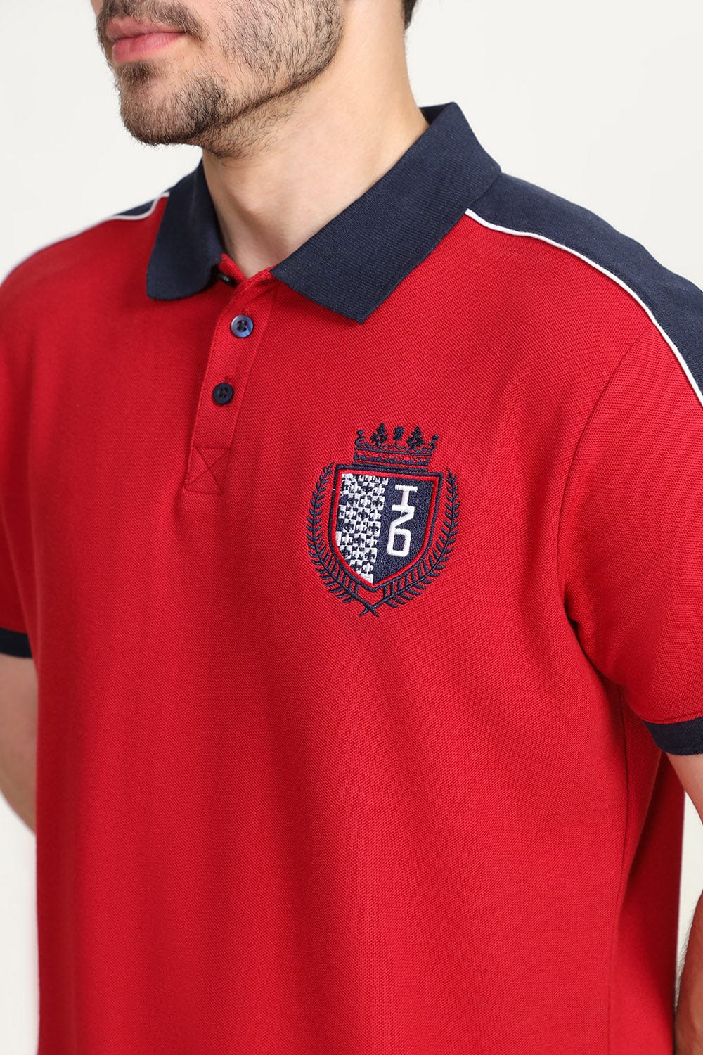 Hope Not Out by Shahid Afridi Men Polo Shirt Man Hno Emblem Panneled Polo