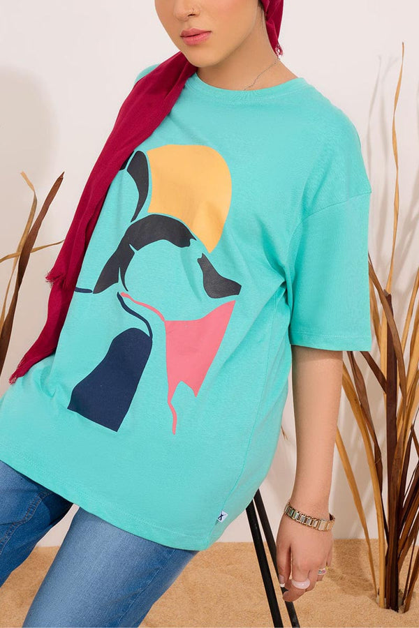 Women Drop Shoulder Graphic T-Shirt