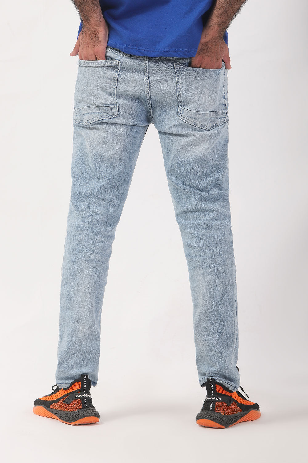 Premium Stone Wash Slim Fit Ripped Jeans