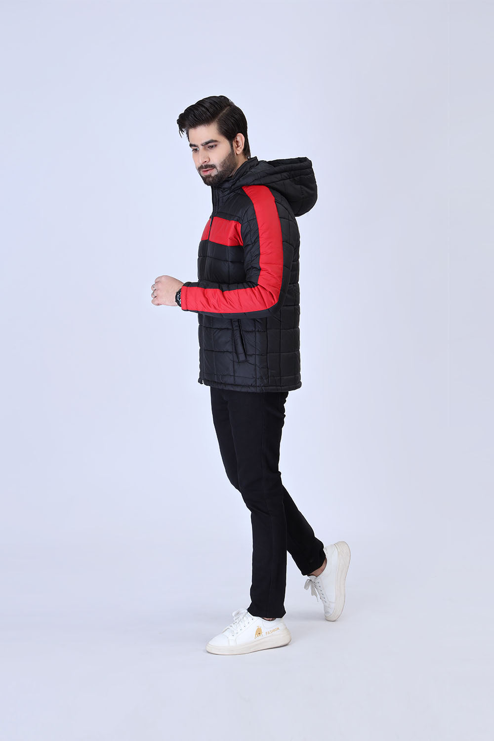 Puffer Jacket With Front And Shoulder Panel