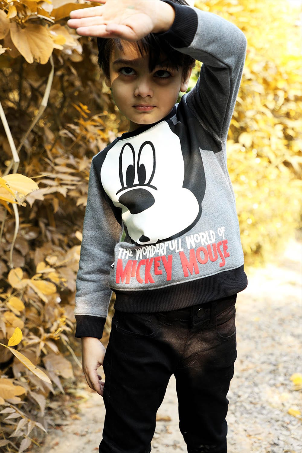 Hope Not Out by Shahid Afridi Boys Knit Sweat Shirt Mickey Sweatshirt