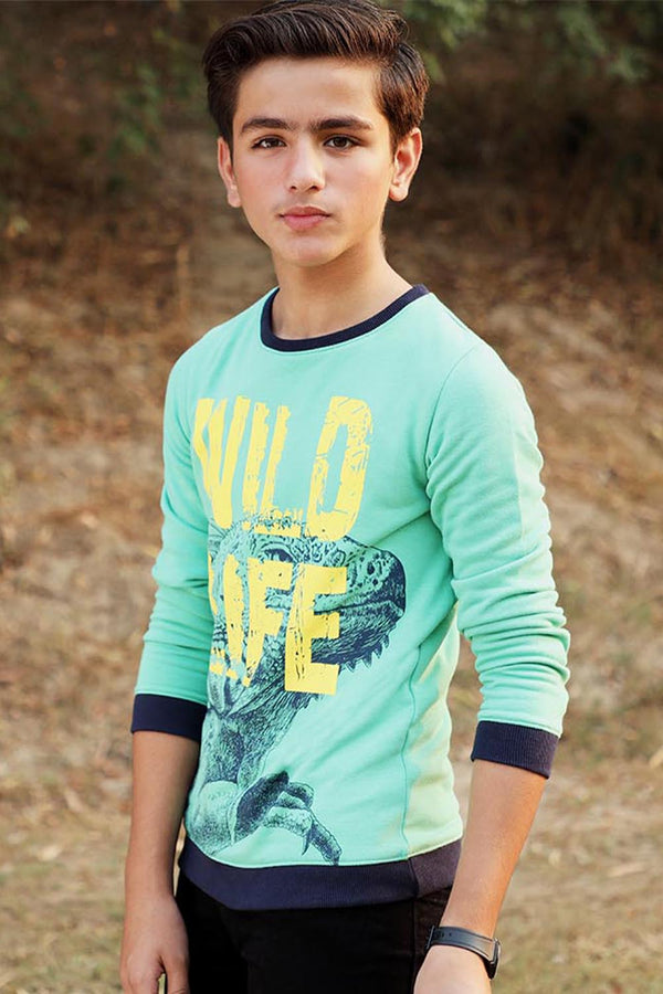 Hope Not Out by Shahid Afridi Boys Knit Sweat Shirt Overall Printed Sweatshirt