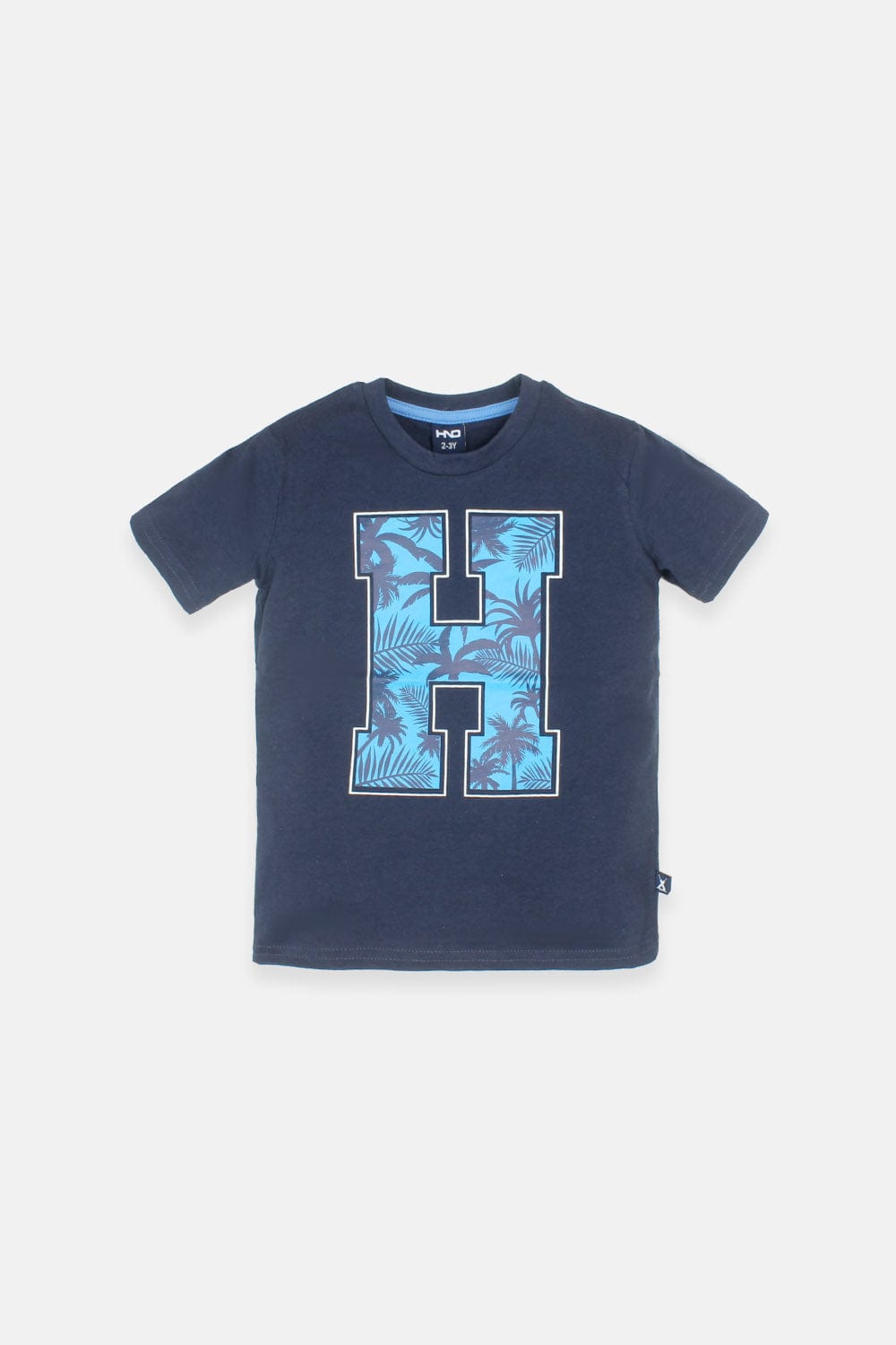 Hope Not Out by Shahid Afridi Boys Knit T-Shirt Boys Navy H-Printed T-Shirt