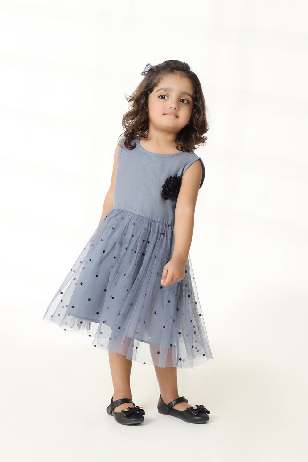 Hope Not Out by Shahid Afridi Eastern Girls Frocks Polka Dot Net Frock