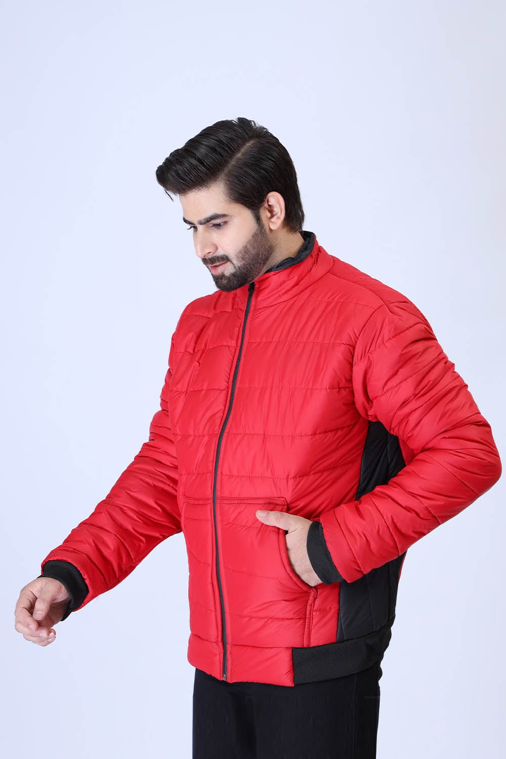 Hope Not Out by Shahid Afridi Men Jacket Panelled Quilted Zipper