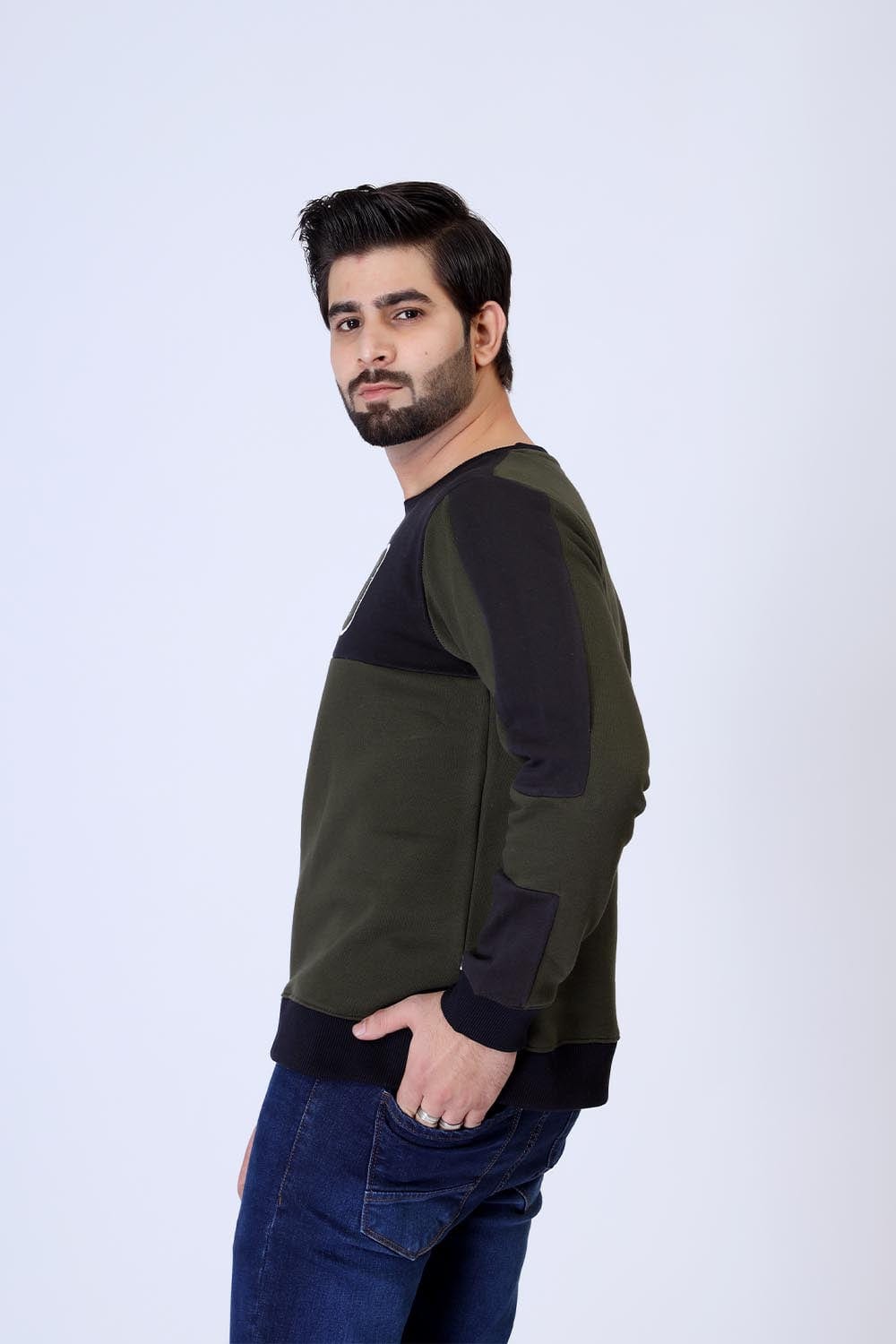 Hope Not Out by Shahid Afridi Men Sweat Shirt MULTI PANEL WITH APPLIQUE EMB