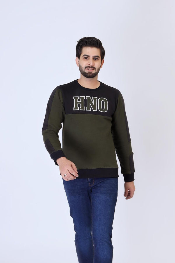 Hope Not Out by Shahid Afridi Men Sweat Shirt MULTI PANEL WITH APPLIQUE EMB