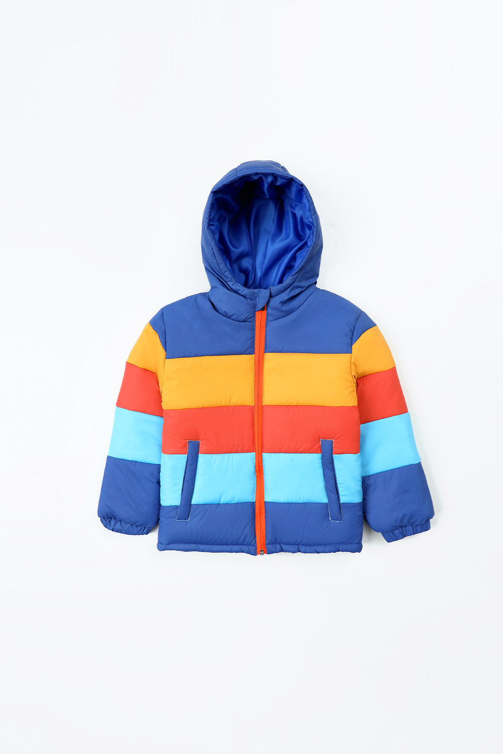 Color Blocking Puffer Jacket